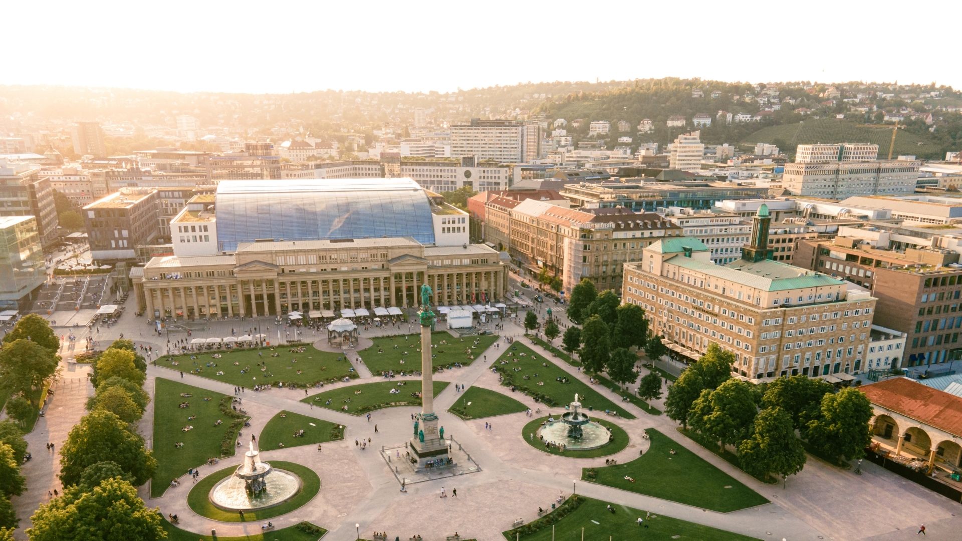 Aussicht beim rundflug über Stuttgart